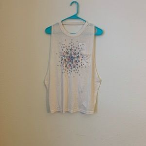 NWT Free People Criss Cross Top with Stars